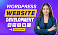 build and design wordpress website, website development as full stack developer