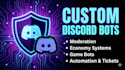 a custom discord bot with automation, moderation and API integratioion