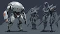 illustrate high quality futuristic mecha designs