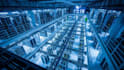 create realistic 3d ai data center, storage and server facility design