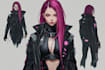 illustrate you as a cyberpunk style character