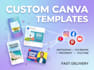 create social media posts , canva templates for your brand