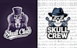 draw skull skeleton artwork for logo and merchandise