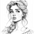 draw line art portrait disney cartoon illustration