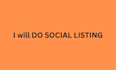 do social listing and data entry