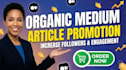 do viral medium article promotion, medium follower