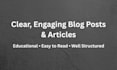 write clear and engaging blog posts and articles