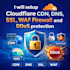 setup cloudflare CDN, dns, SSL, waf, firewall and ddos protection