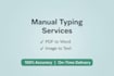 do manual typing, PDF to word and copy paste work