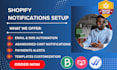 setup shopify notifications order alerts email SMS omnisend firepush pushowl