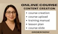 online course content creator course creation course curriculum elearning course