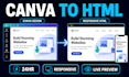 convert canva design to responsive HTML website in 24 hours