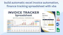 build automatic excel invoice automation, finance tracking spreadsheet with vba