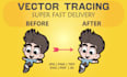 manually vectorize, refine, and recreate your logo or image to vector