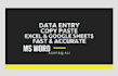 do fast data entry, copy paste, ms word, and excel work