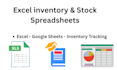 create or clean excel inventory and stock spreadsheets