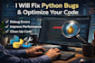 debug and fix python errors