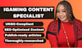 write SEO igaming content that ranks and converts