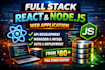 build a full stack react node js web application