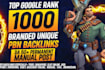 1000 top unique homepage backlinks with da 50plus permanent post