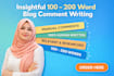 write 5 insightful 80 words website comments or blog comments