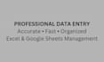 do accurate data entry, web research and excel