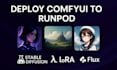deploy comfyui workflow with web UI as serverless API on runpod