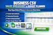 design business csv sales spreadsheet budget planner etsy hyperlinked data entry