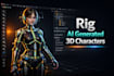 rig ai generated 3d character for animation or games
