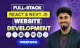 develop full stack website or web app using react nextjs as backend developer