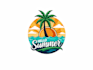 create attractive and imagination summer logo design
