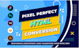 convert figma to responsive HTML, CSS, js