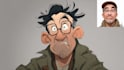 draw a hand drawn caricature