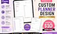 design a custom digital or printable planner template in canva