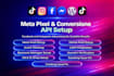 setup facebook pixel, meta pixel, tiktok pixel, conversion API setup in website