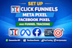 set up clickfunnels meta pixel conversion API facebook pixel and funnel tracking