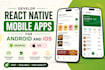 develop react native mobile apps for android and ios