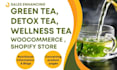 build modern green tea, detox tea, wellness tea woocommerce store