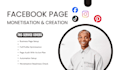 create facebook page, page monetization, page management