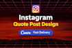 design instagram quote and motivational posts in canva