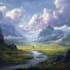 digitally paint fantasy landscape