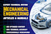 write technical mechanical engineering articles and manuals