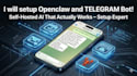 setup openclaw ai assistant and connect to telegram bot