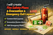 create fire safety plan evacuation plan emergency exit layout