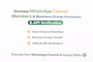 increase whatsapp channel member, business group promotion, API verification