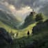 draw fantasy book cover, illustration