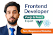 be your front end developer vue js and react
