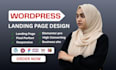 create wordpress landing page, wordpress website design with elementor pro