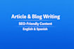 write and improve clear professional content in spanish