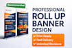 design professional roll up banner and standee for business
